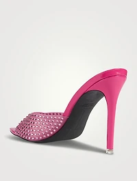 Bestie Embellished PVC And Patent Leather Mules