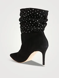Genia Embellished Suede Ankle Boots