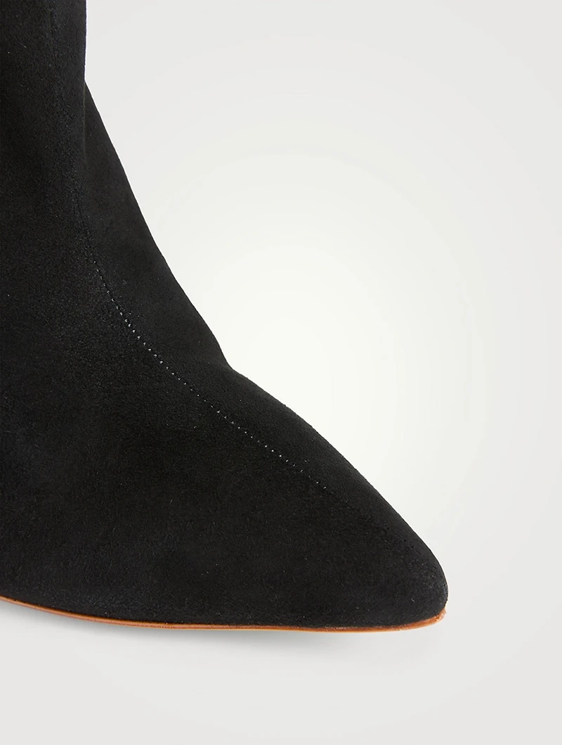 Genia Embellished Suede Ankle Boots