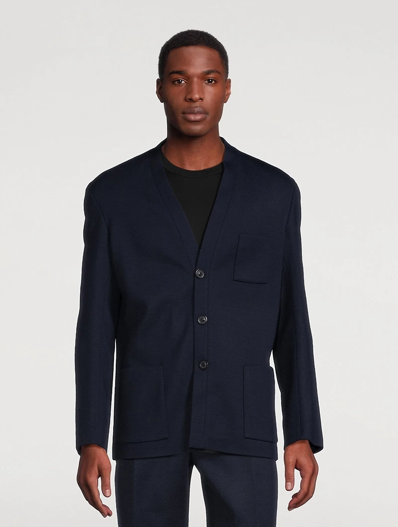 Wool Milano Stitch Jersey Jacket
