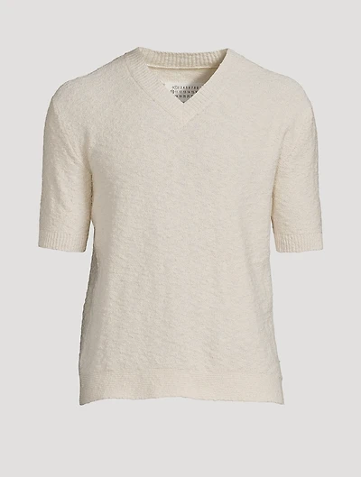 Boucle Short-Sleeve Sweater