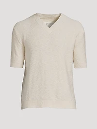 Boucle Short-Sleeve Sweater