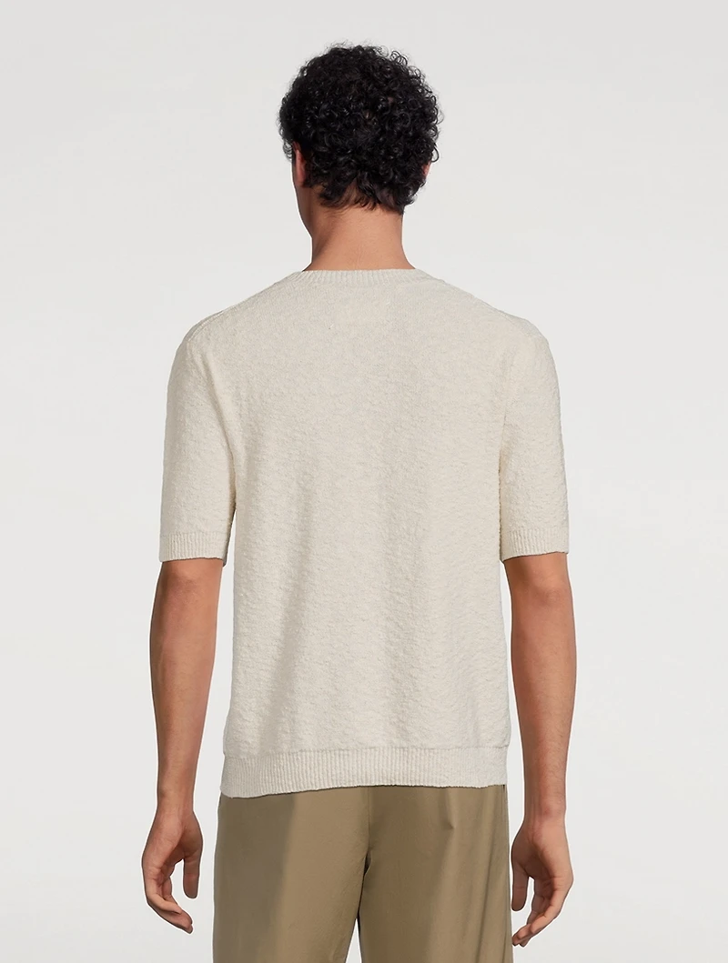 Boucle Short-Sleeve Sweater