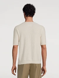 Boucle Short-Sleeve Sweater