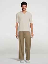 Boucle Short-Sleeve Sweater