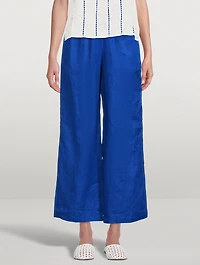 Rylee Linen High-Waisted Wide Pants