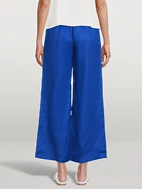 Rylee Linen High-Waisted Wide Pants