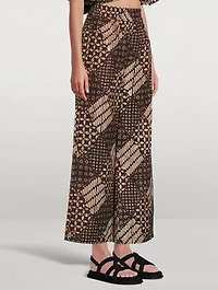 Rylee Cotton High-Waisted Wide Pants