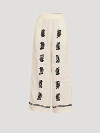 Carter Linen High-Waisted Wide Pants
