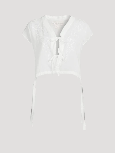 Anouk Cotton Embroidered Top
