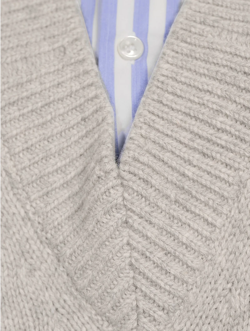 Spliced Cotton Shirt Stripe Print