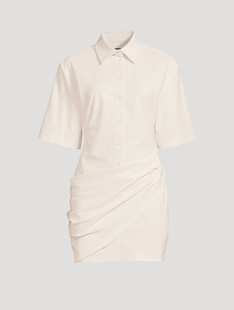 La Robe Camisa Draped Shirt Dress