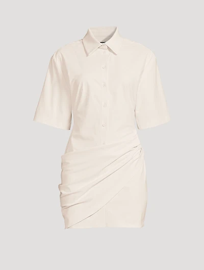 La Robe Camisa Draped Shirt Dress