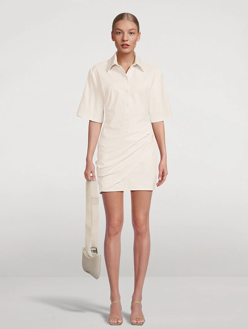 La Robe Camisa Draped Shirt Dress