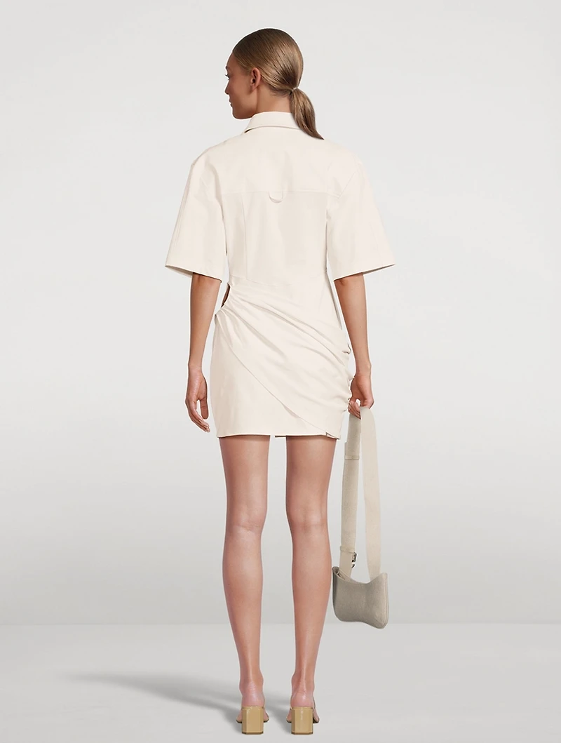 La Robe Camisa Draped Shirt Dress
