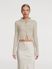 Le Cardigan Bando Ribbed Sweater