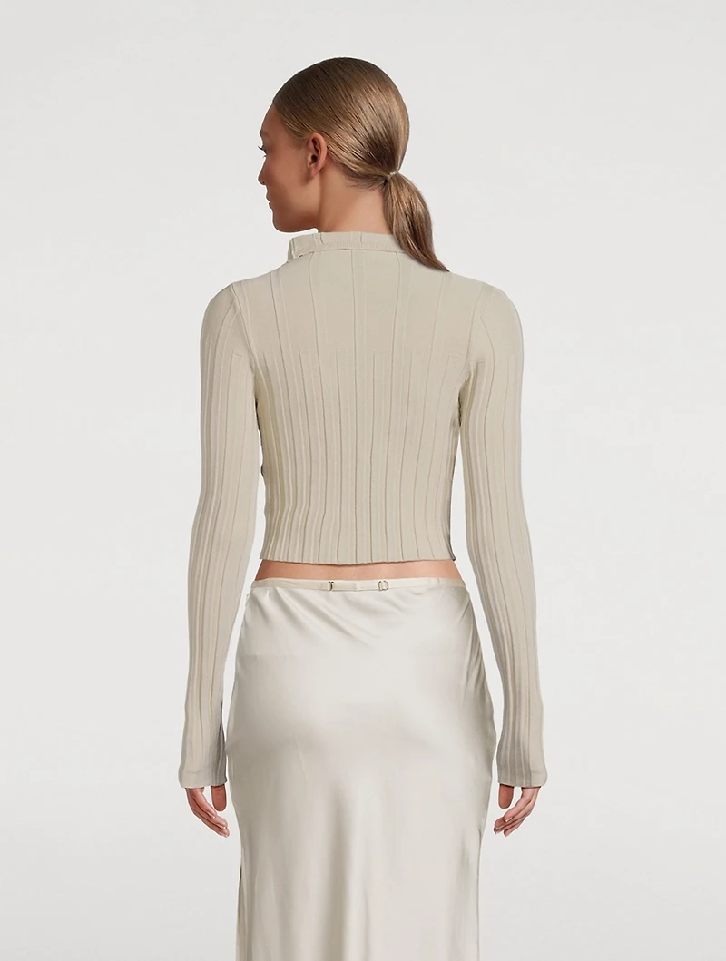 Le Cardigan Bando Ribbed Sweater