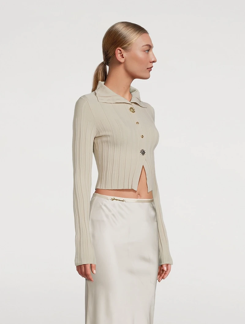 Le Cardigan Bando Ribbed Sweater
