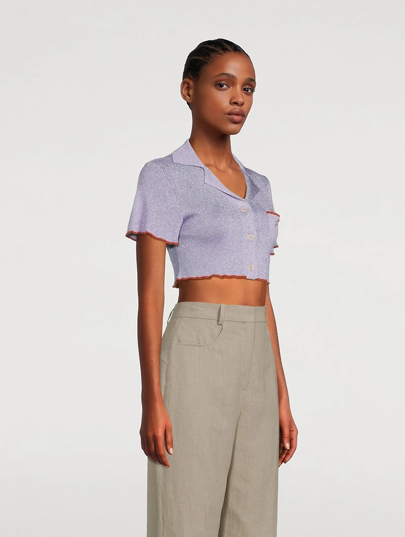 Le Haut Brilho Cropped Shirt