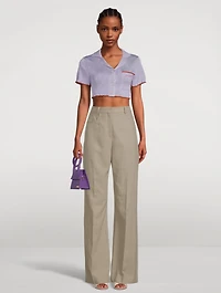 Le Haut Brilho Cropped Shirt