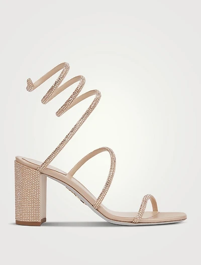 Cleo Crystal Satin Sandals