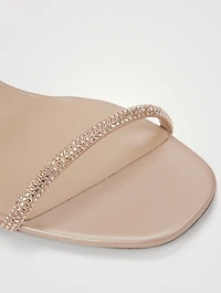 Cleo Crystal Satin Sandals