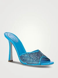 Ginger Crystal Satin Mules