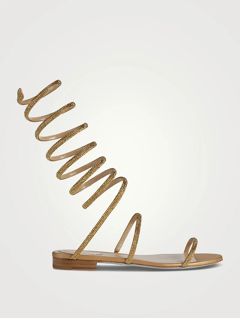 Supercleo Crystal Satin Sandals