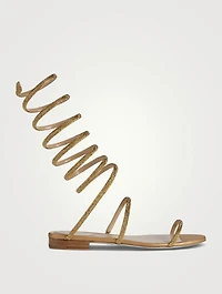 Supercleo Crystal Satin Sandals