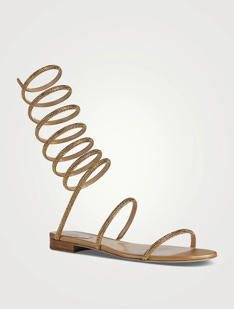 Supercleo Crystal Satin Sandals