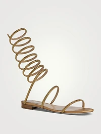 Supercleo Crystal Satin Sandals