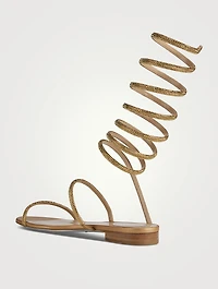 Supercleo Crystal Satin Sandals