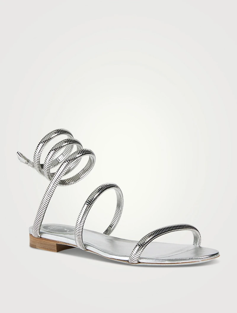 Juniper Metallic Leather And Metal Sandals