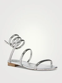 Juniper Metallic Leather And Metal Sandals