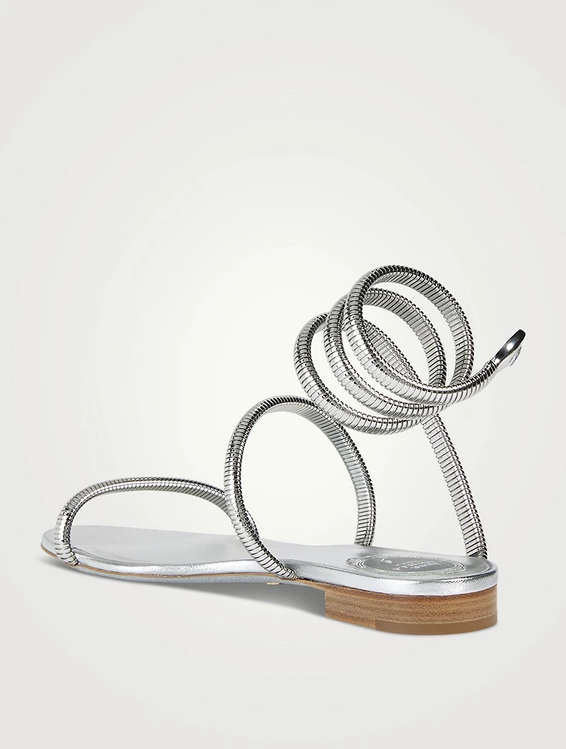 Juniper Metallic Leather And Metal Sandals