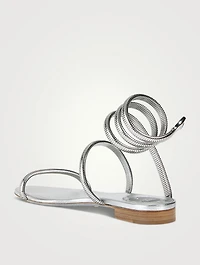 Juniper Metallic Leather And Metal Sandals