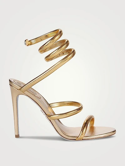 Juniper Metallic Leather And Metal Sandals