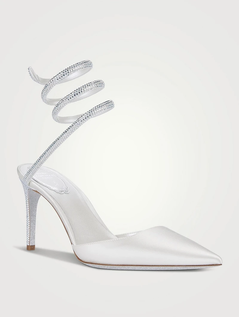 Cleo Crystal Satin Pumps