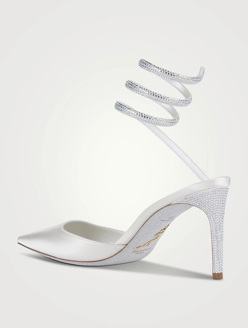 Cleo Crystal Satin Pumps
