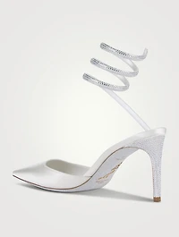 Cleo Crystal Satin Pumps