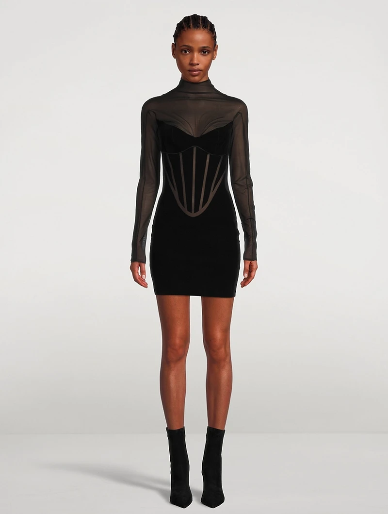 Flock Shaping Long-Sleeve Dress