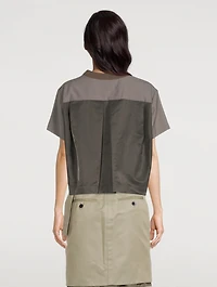 Wool-Blend Flap Pocket T-Shirt