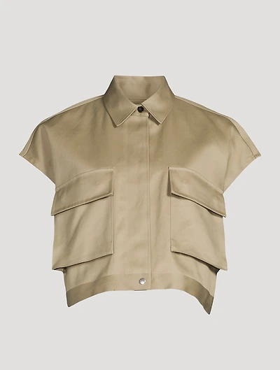 Cap-Sleeve Cargo Shirt