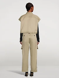 Cap-Sleeve Cargo Shirt