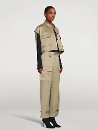 Cap-Sleeve Cargo Shirt