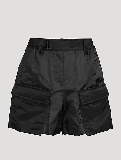 Nylon Twill Cargo Shorts