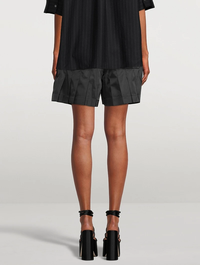 Nylon Twill Cargo Shorts