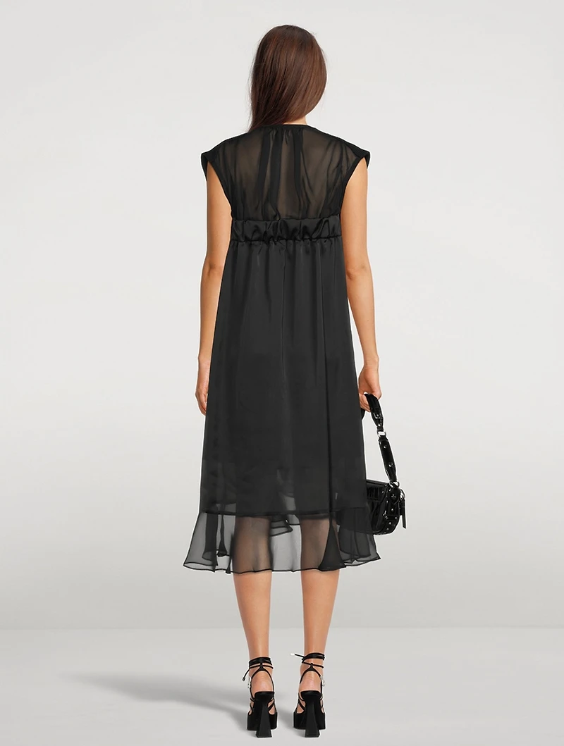 Mixed-Media Sleeveless Dress