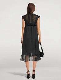Mixed-Media Sleeveless Dress
