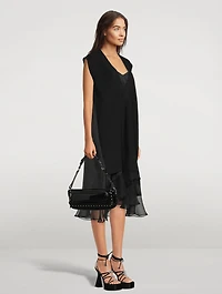 Mixed-Media Sleeveless Dress